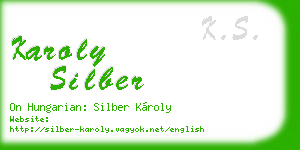 karoly silber business card